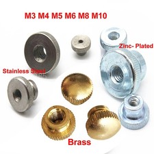 M3 M4 M5 M6 M8 M10 Knurled Thumb Nut Hand Grip Knobs Stainless Steel/Zinc-plated