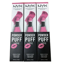 Lot of 3 ~ NYX Professional Powder Puff Lippie Powder Lip Cream ~ PPL18 BBY Pink