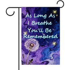 Memorial Garden Flag Double Sided, In Loving Memory Flag with Dandelion  Fir...