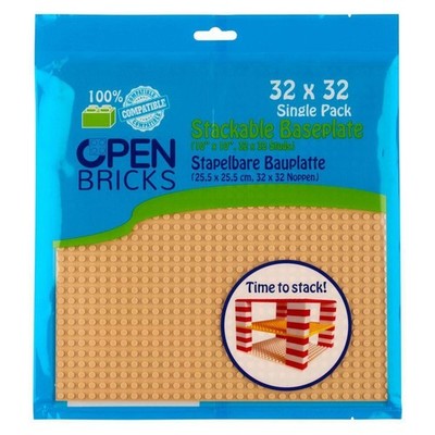 Open Bricks Baseplate 32x32 sand 1