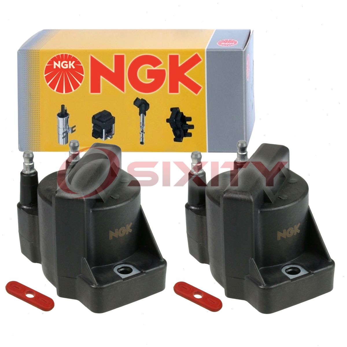 2 pc NGK 48780 U3015 Ignition Coils for IC39SB IC39 IC30 GN10123 E530C E51P jp