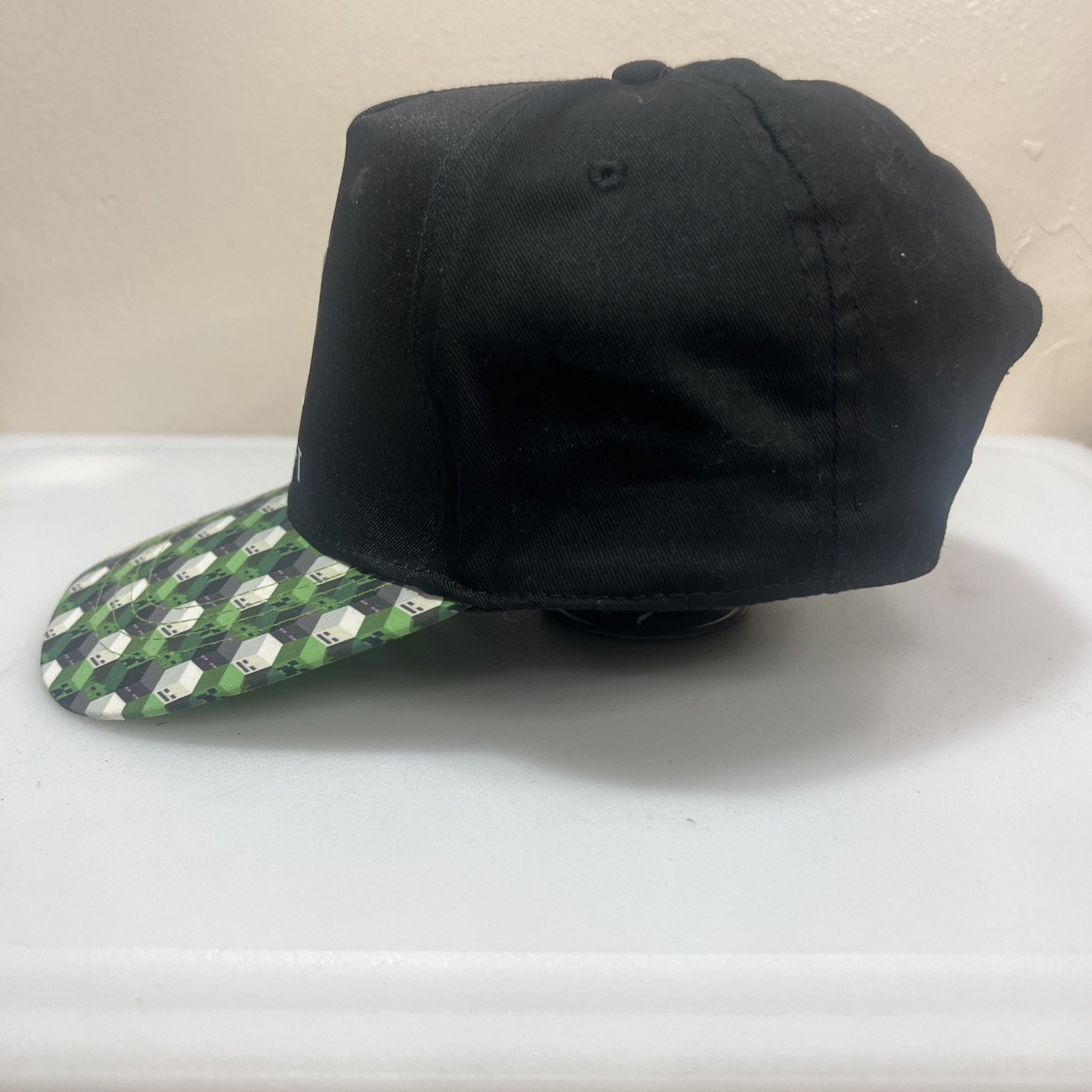 Minecraft Creeper Flat bill snapback Hat checkere… - image 4