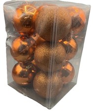 Christmas Balls Ornaments for Xmas Christmas Orange Xmas Ball Baubles Set 3.15"