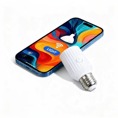 Smart Wi-Fi Light Bulb Socket Adapter, Voice for Alexa/Google, Smart Life App...