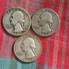 Washington Silver Quarters Lot 1950-1952 Denver San Francisco 25C Coins