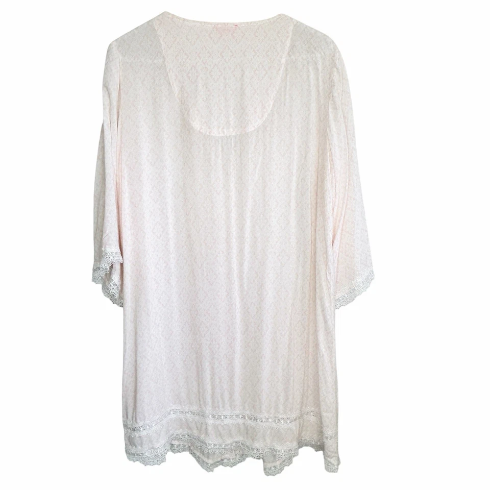 Betsey Johnson Y2k Retro Sleep Shirt Womens Medium Lace Coquette Feminine Pajama - Image 2 of 4