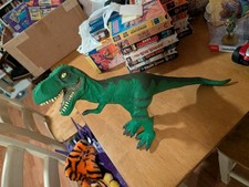 2011 Tyrannosaurus Rex Green Soft Rubber Figure 2112A Toys R Us Dinosaur 13"