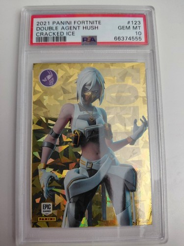Double Agent Hush [Cracked Ice] #123 2021 Panini Fortnite card