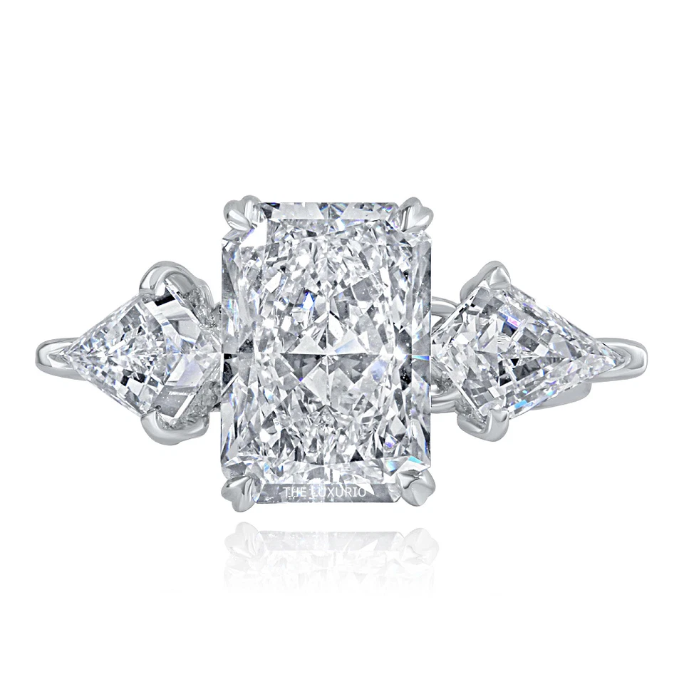 Wedding Radiant Cut Diamond Ring 7 Carat IGI Lab Grown 950 Platinum - Image 3 of 4