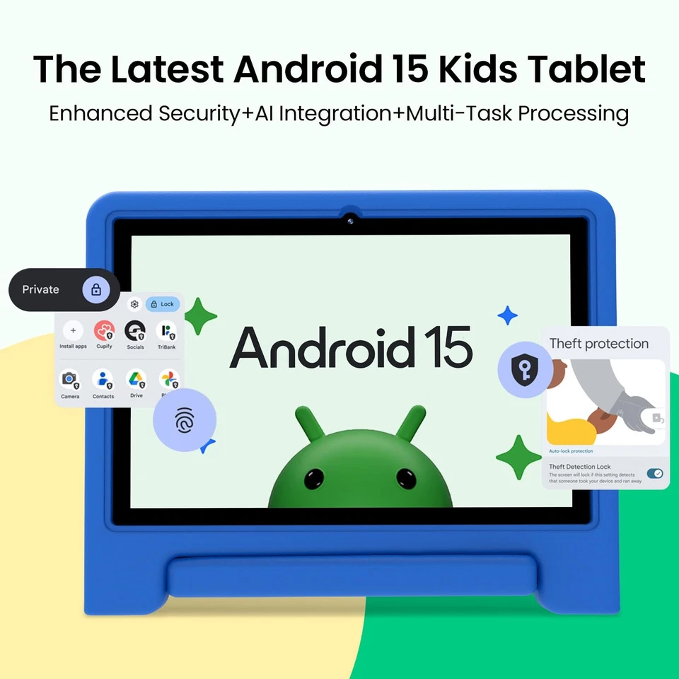 2025 Kids Tablet, 10.1 Inch Android 15 Tablet for Kids, 8+64GB Storage (1TB E... - Image 2 of 4