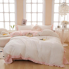 Pink Floral Queen Duvet Cover Pink Ruffle Coquette Comforter Cover Queen Size Co