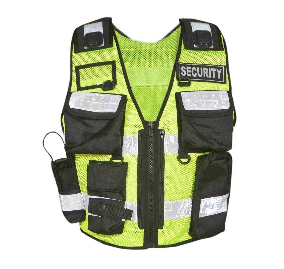 Neu 1201 Sicherheitsweste Security m. 2x Patch Einsatz-Weste, Hundeführer, Crew - Bild 4 von 4