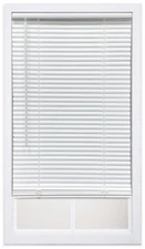 23x48 Mini Blinds Vinyl White Window Shades Room Darkening 1-Inch Slats Cordless