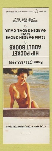 Matchbook Cover - Hip Pocket Adult Books Porn Garden Grove CA ...
