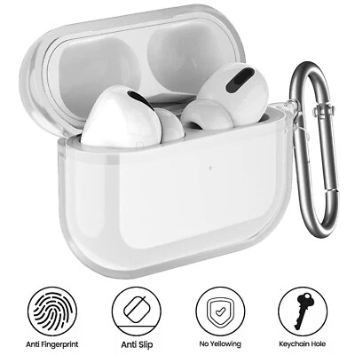 B-SPIN Clear Case For Airpods Pro 3 2 2022 3rd 4th Cover Waterproof Holder KEYCHAIN