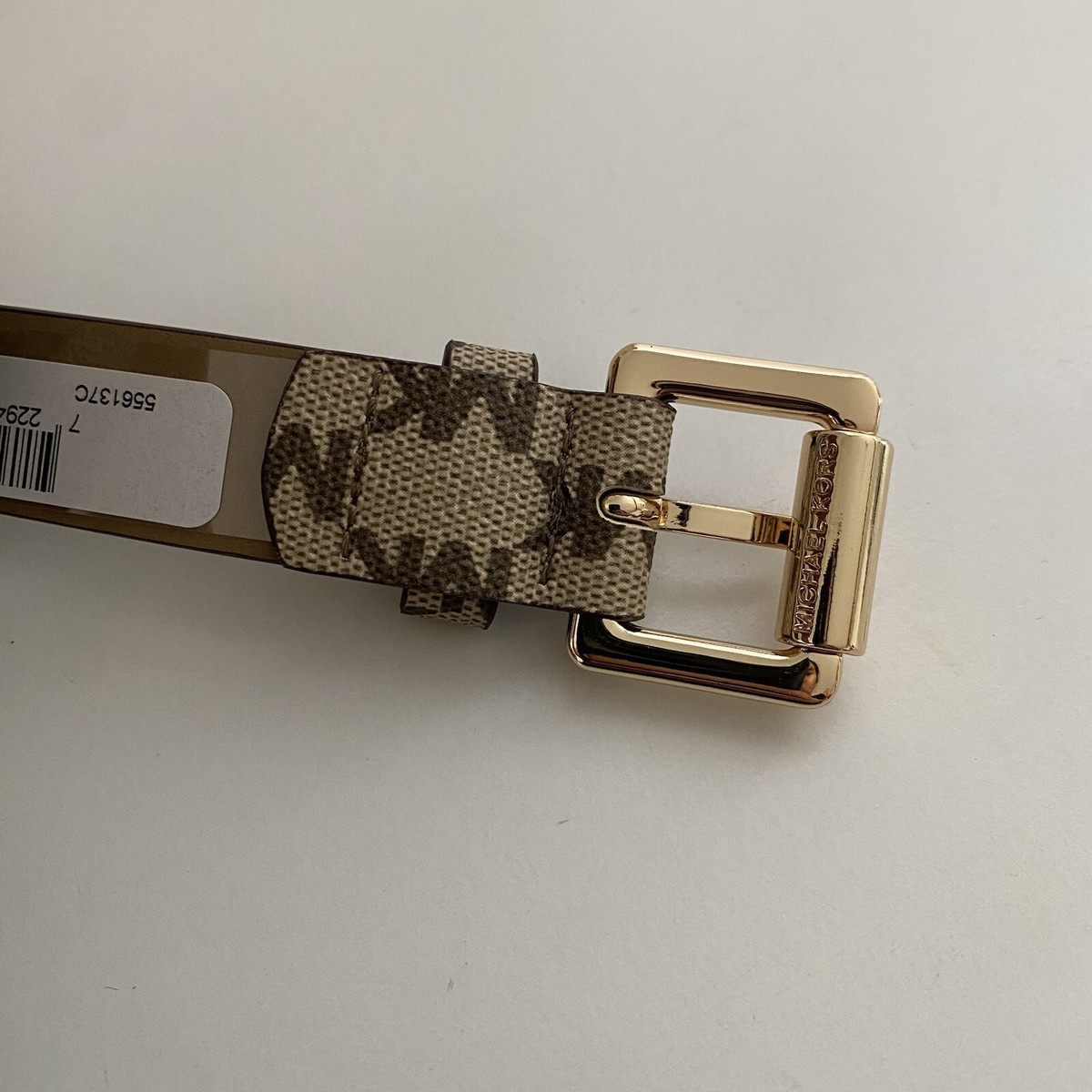 NWT Michael Kors Tan and Brown Belt with Logo Pouch Amazon.com | Michael Kors 29556203CG Brown/Red/Plum Purple  main image 4
