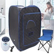2L Portable Full Body Personal Steam Sauna Heated Spa Detox Therapy Home 1000W