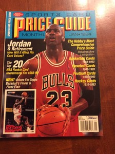 1994 sports card price guide monthly jan. michale jordan on cover ebay 1994 sports card price
