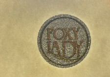 Original Vintage Foxy Lady Glitter Mini Iron On Transfer