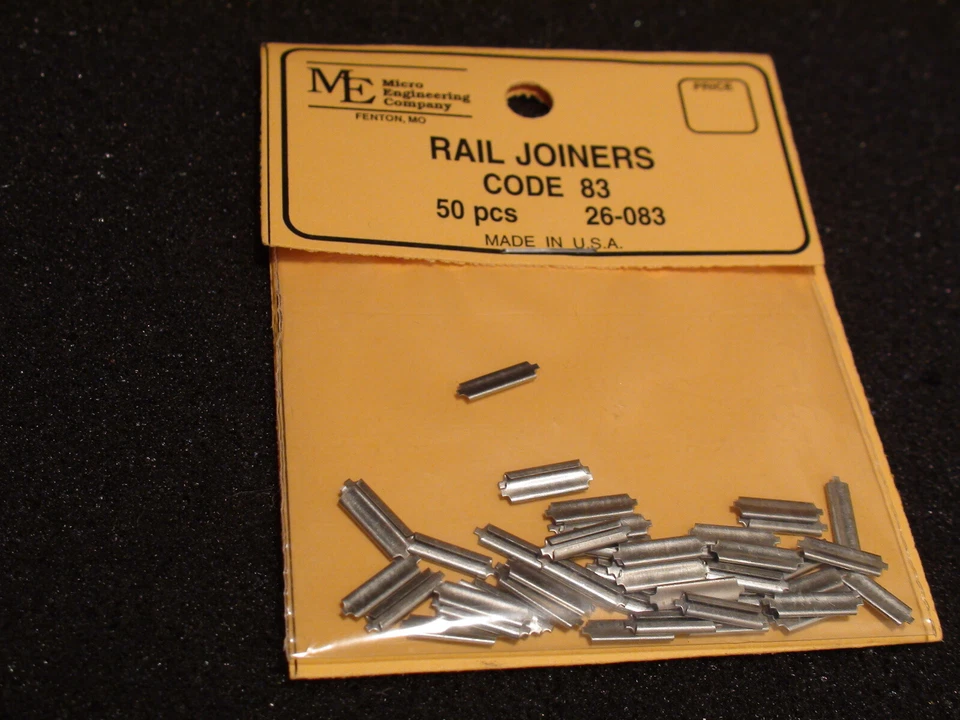 MICRO ENGINEERING #26-083 RAIL JOINERS HO CODE 83 - 50 PCS BIGDISCOUNTTRAINS - Image 4 of 4