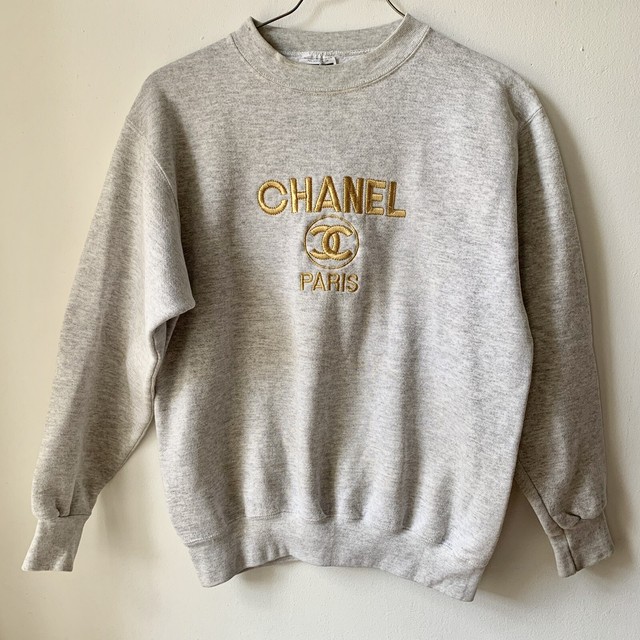 gray chanel sweatshirt