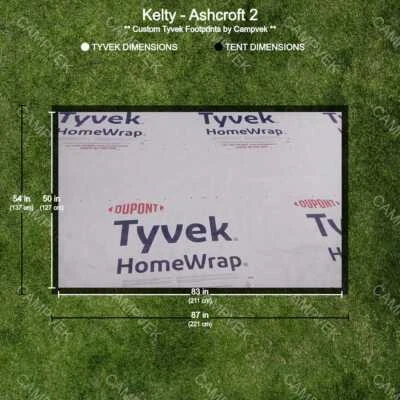 CAMPVEK - TYVEK Tyvek Footprint for the Kelty Ashcroft 2 Tent
