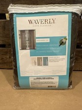 Window Curtain Panel by Waverly Breeze Mocha Rod Pocket 84"