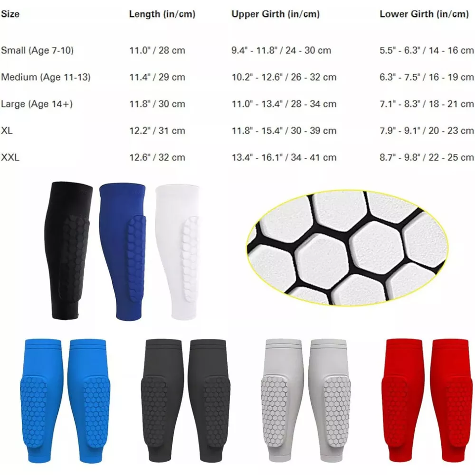 Protège-Tibias Achilles Shinbang 2.0 - Coussinets Hexagonaux - Pour Ski, Foot, Sports