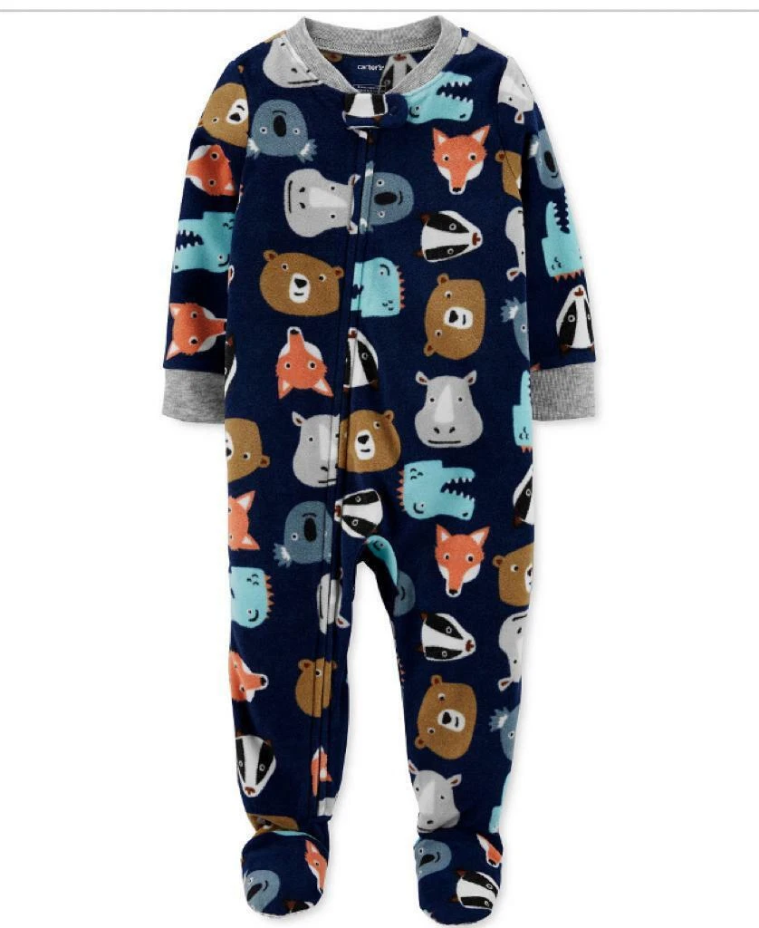 Carter's Toddler Boy's Animal Print Fleece Footed Pajama, 59 OFF