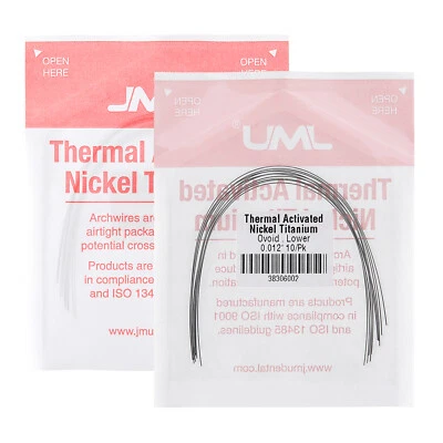 10Pks JMU Ortho NiTi Archwire Thermal Activated Ovoid Form Round/Rectangular