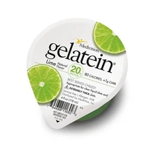 Gelatein High Protein Gelatin Lime 4 Oz Pack of 12 Sugar Free Medical Food