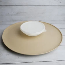 Vintage Tupperware Dip-n-Serve Chip and Dip Server Tray Bowl and Seal 492-2