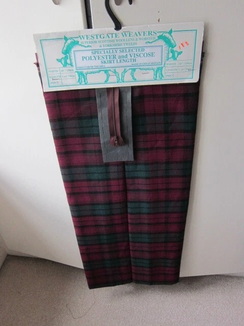 Falda escocesa escocesa a cuadros escocesa longitud Westgate tejedores hecha en Gran Bretaña Foto 3 de 4