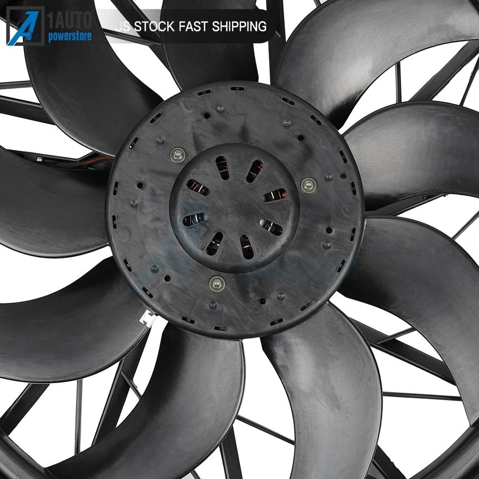 Один вентилятор охлаждения радиатора двигателя в сборе для 2004-2010 BMW 528i xDrive 750Li - Изображение 3 из 4