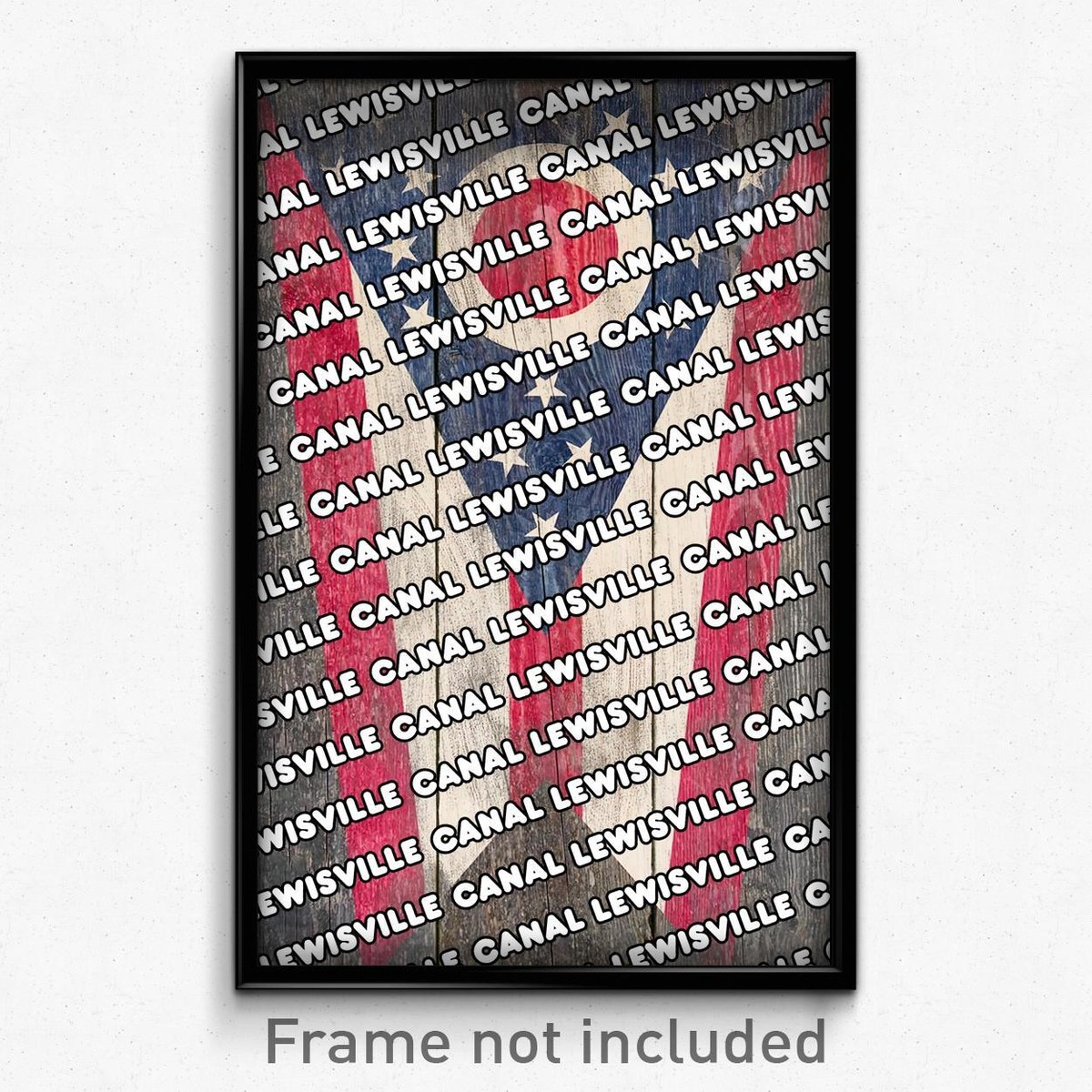 Canal Lewisville Ohio Poster (OH City Souvenir 11x17 Town Print)