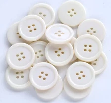 50 Pcs 1" Beige Resin Buttons Flatback Sewing Buttons for DIY Crafts Scrapbook