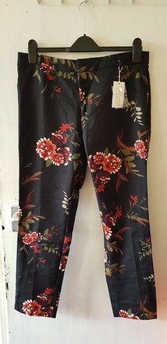 Chino SLIM Stradivarius Mujer Floreado Pantalones Tamaño 14/42 | eBay