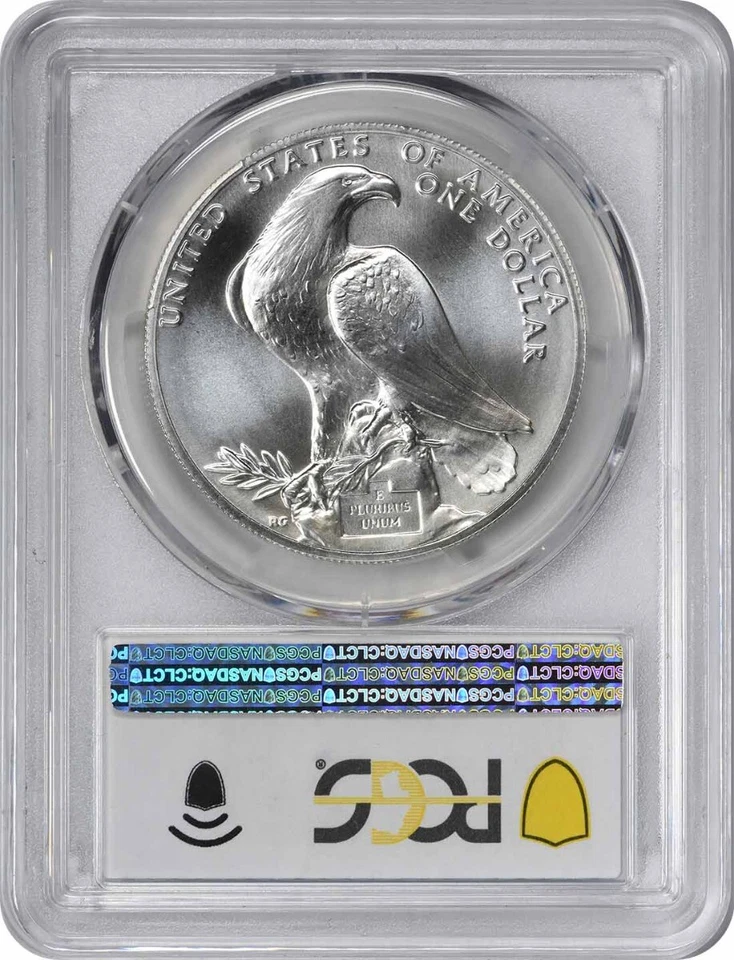 1984-S Olympic Silver Commemorative Dollar MS70 PCGS Mint State 70 - Image 2 of 2