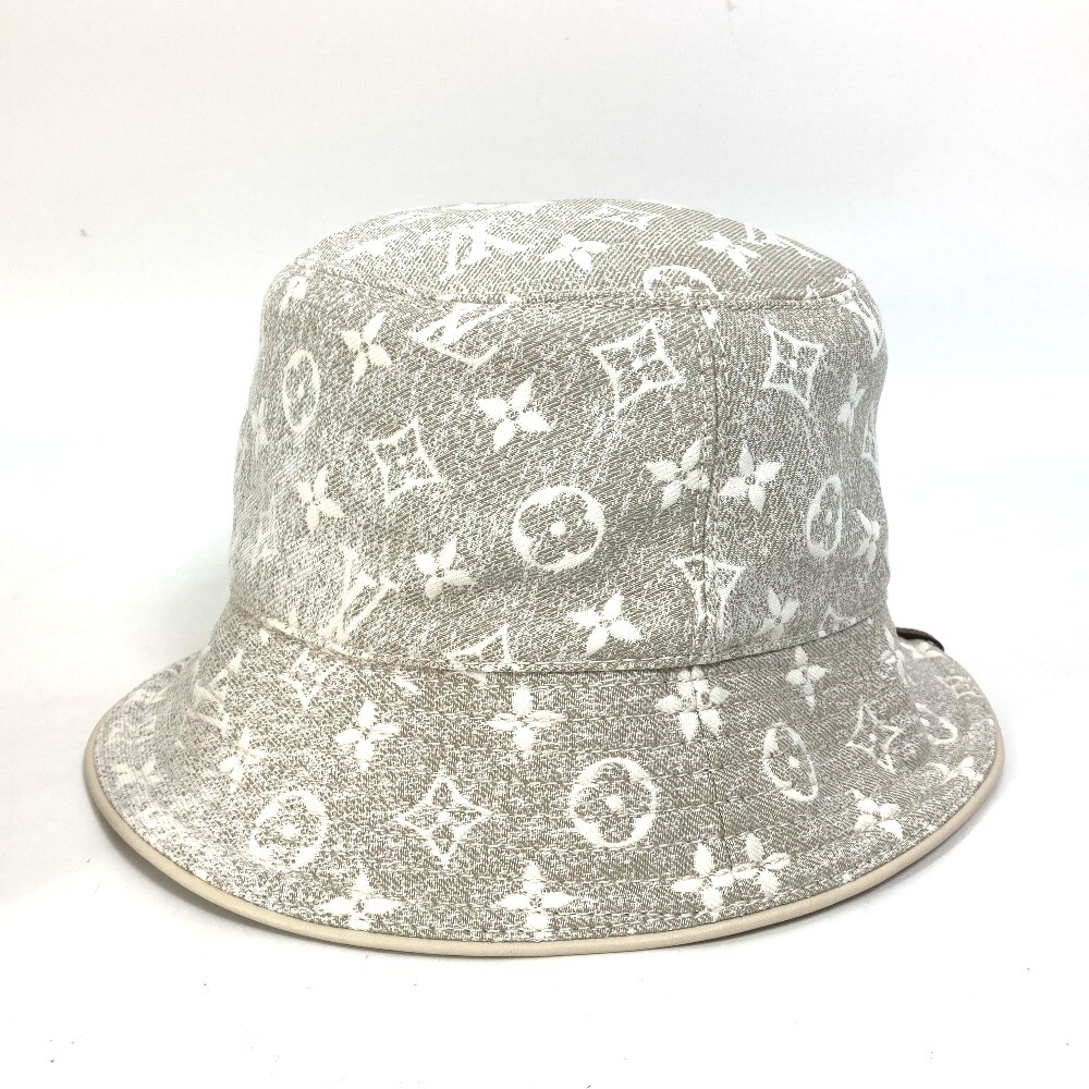AUTH LOUIS VUITTON M7058S BUCKET HAT JACQUARD DENIM WOMEN'S