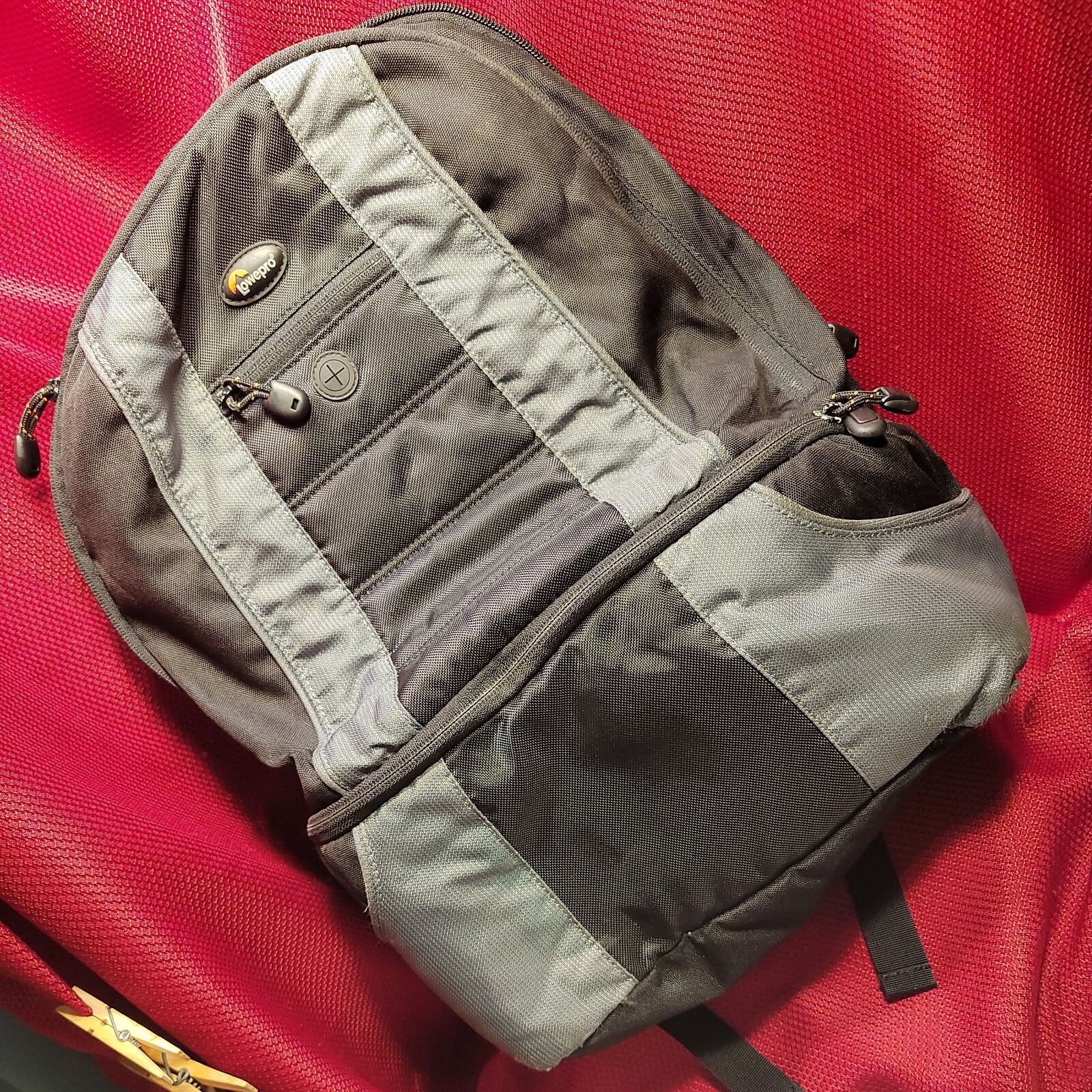LOWEPRO BACKPACK Compudaypack PADDED Camera Bag computer tote Black Gray NYLON