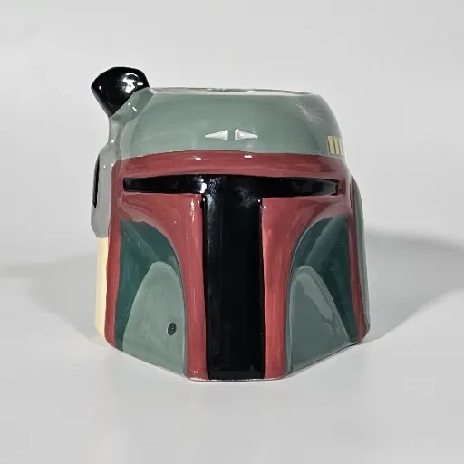 Galerie Star Wars 3D Sculpted Boba Fett Helmet Ceramic Mug Cup 20 Ounces
