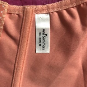 Ann Summers Corset 8 S Peach Purple Lingerie Croptop Lace Up Sexy Lolita y2k