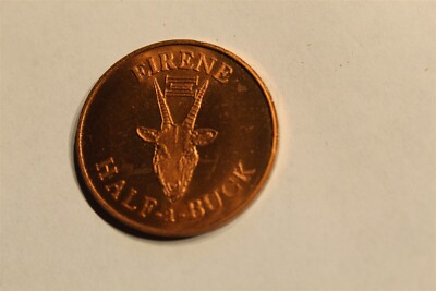 BUCK ISLAND - EIRENE NO DATE HALF BUCK COIN - BRITISH VIRGIN IS. 