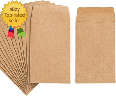 500 Pack Small Coin Envelopes Self-Adhesive Kraft Paper Seed Envelopes Mini