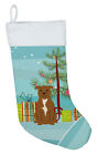 Staffordshire Bull Terrier Brown Merry Christmas Tree Stocking Bb4172Cs