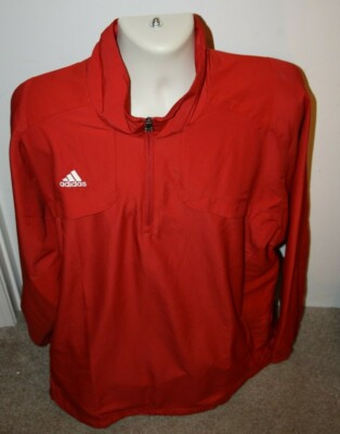 ADIDAS Team Performance Clima Proof Red XL Quarter Zip Jacket