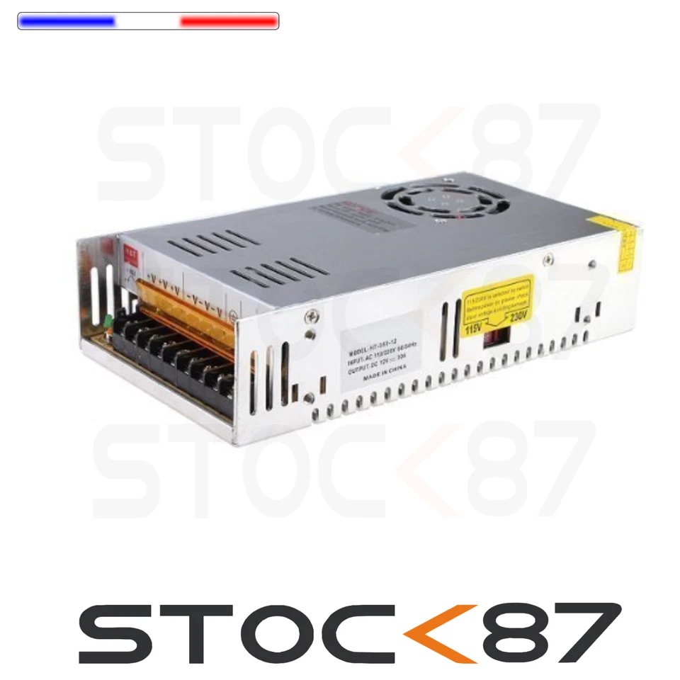 6235# Alimentation à découpage 12V 30A -- power supply strip LED - 360w - Photo 2/3