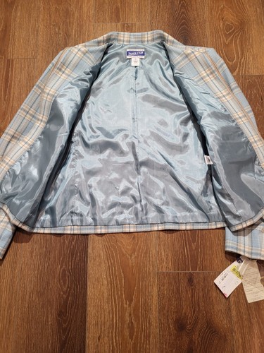 New Pendleton Vintage Blue Plaid Blazer Jacket 100% Wool Women’s Size 12 USA - Picture 14 of 16