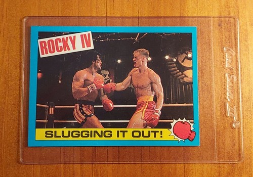 1985 TOPPS ROCKY 4 TRADING CARD - ICONIC STALLONE MINTY DRAGO GRADEABLE IV