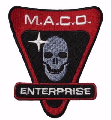 Star Trek Enterprise TV Series Maco Commandos Skull Logo 3 3/4'' Tall Patch 